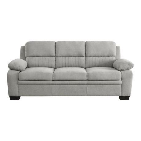 Holleman Gray Fabric Sofa front view