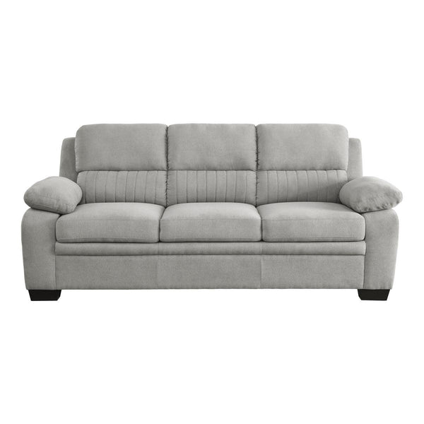 Holleman Gray Fabric Sofa front view