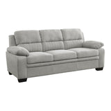 Holleman Gray Fabric Sofa side view