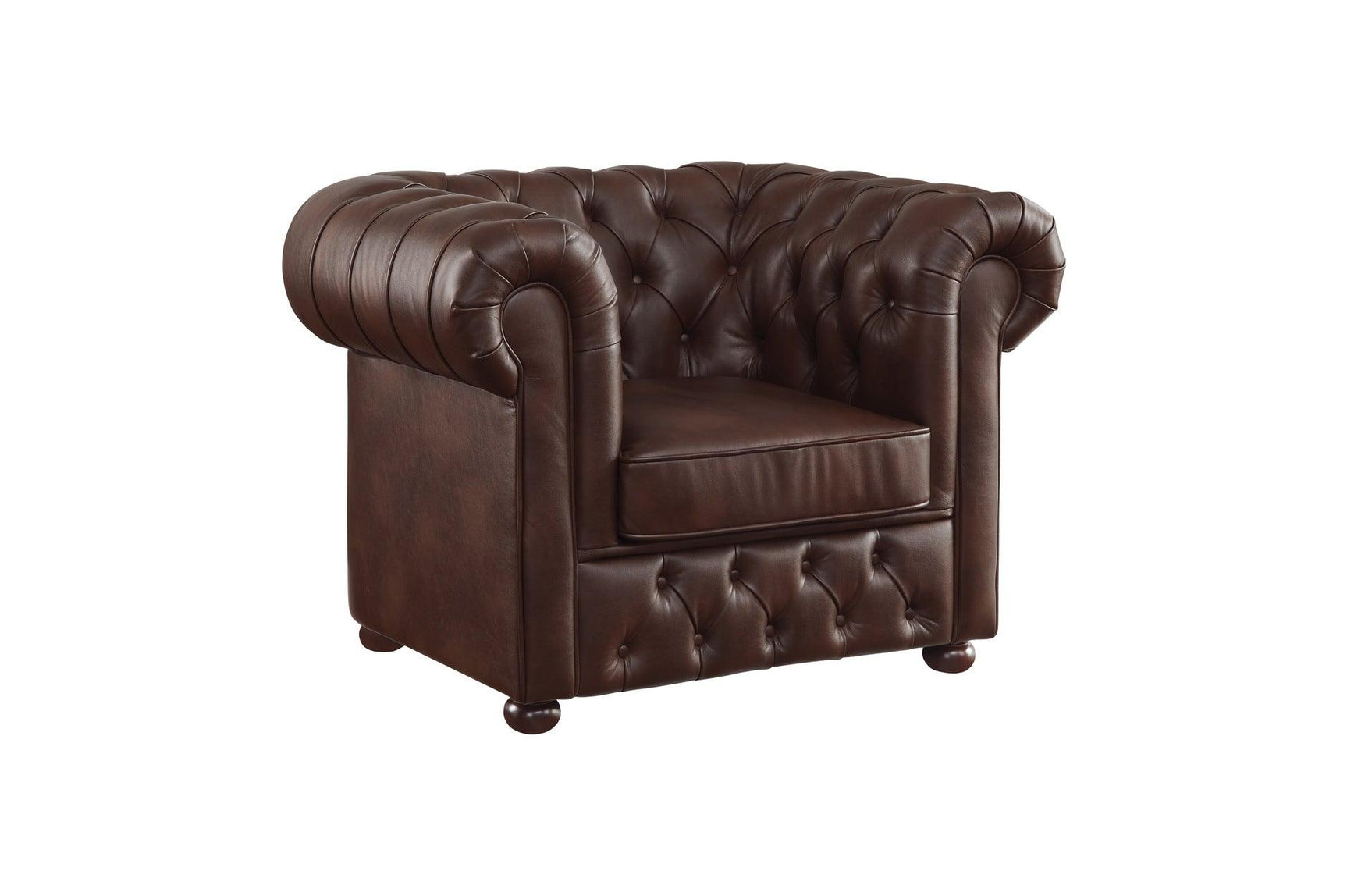 Side shot of loveseat highlighting construction