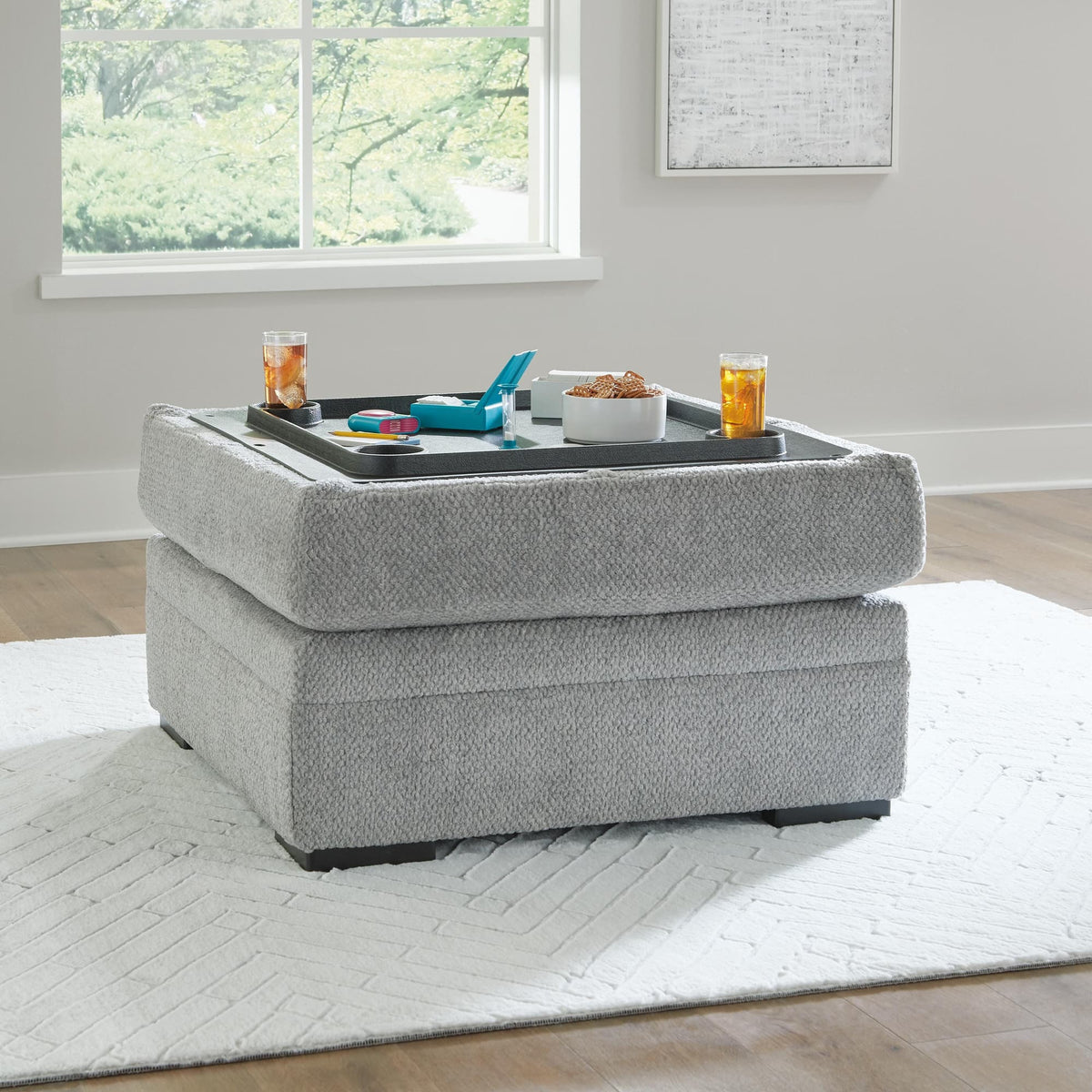 Casselbury Cement 2-Piece Sectional with Ottoman — product image 12