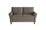 Close-up of Dunleith sofa arm with tufted velvet