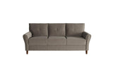 Detail of tufted velvet upholstery on Dunleith sofa