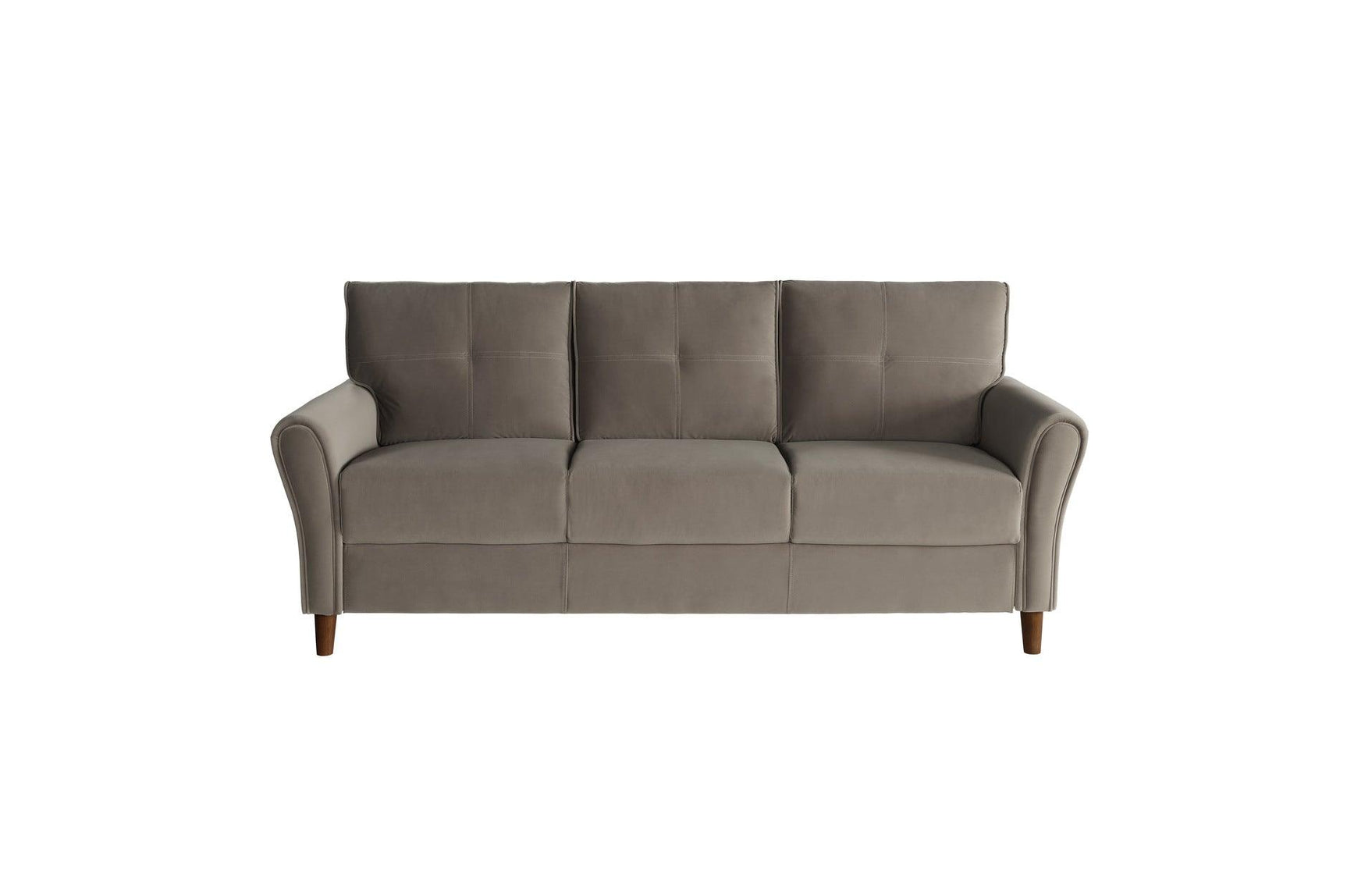 Detail of tufted velvet upholstery on Dunleith sofa
