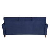 Close-up detail of tufted velvet upholstery on Dunleith sofa