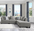 Additional front view of 4-piece sectional