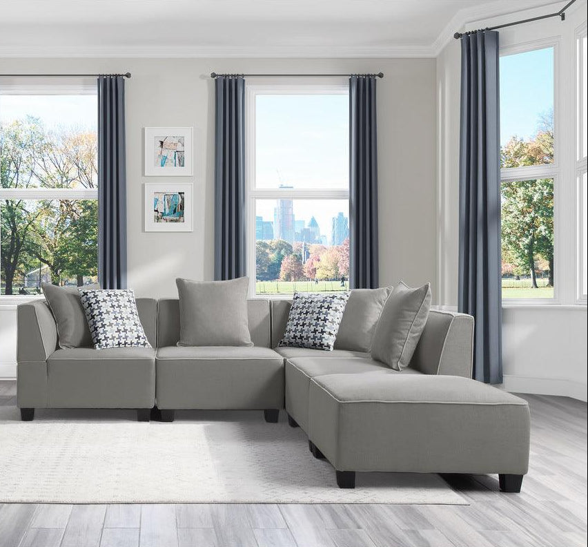 Additional front view of 4-piece sectional