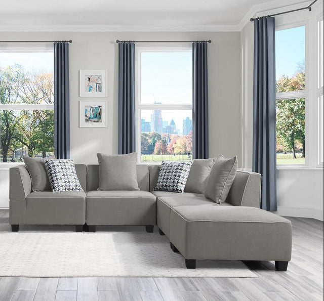 Additional front view of 4-piece sectional