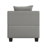 Back view of Jayne Gray Sectional Sofa