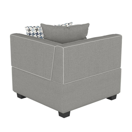 Room view of Jayne Gray 4-Piece Modular Sectional sofa