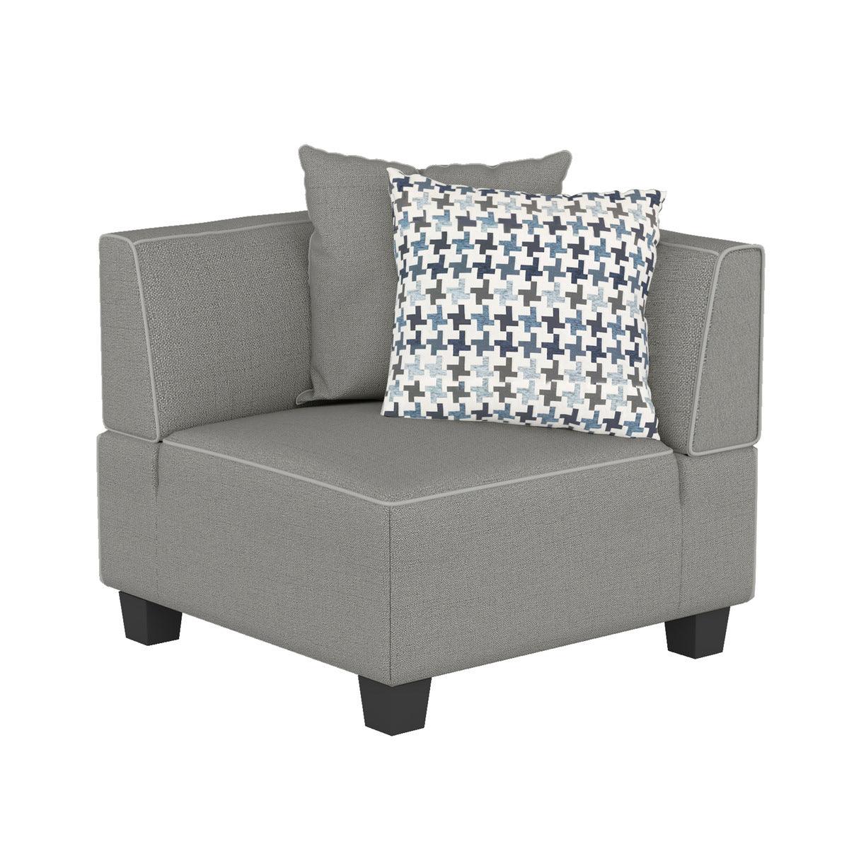 Side view of Jayne Gray 5-Piece Modular Sectional Sofa