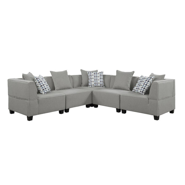 Jayne Gray 5-Piece Modular Sectional Sofa main view