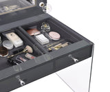 Overall setup of Afshan Vanity Desk in bathroom setting