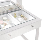 Back view showing power cord and mirror mounting