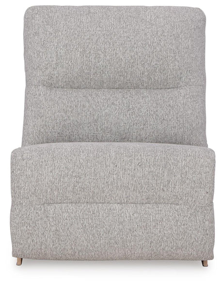 Acklen Place Pewter Performance Fabric,Next-Gen Nuvella™ 5-Piece Power Reclining Sectional - image 8