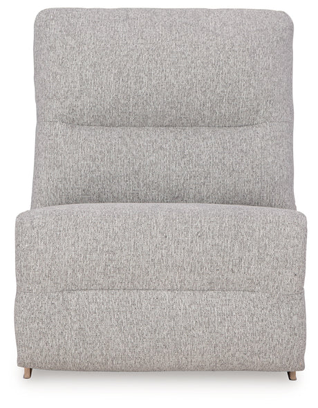Acklen Place pewter 6-piece power reclining sectional front angle