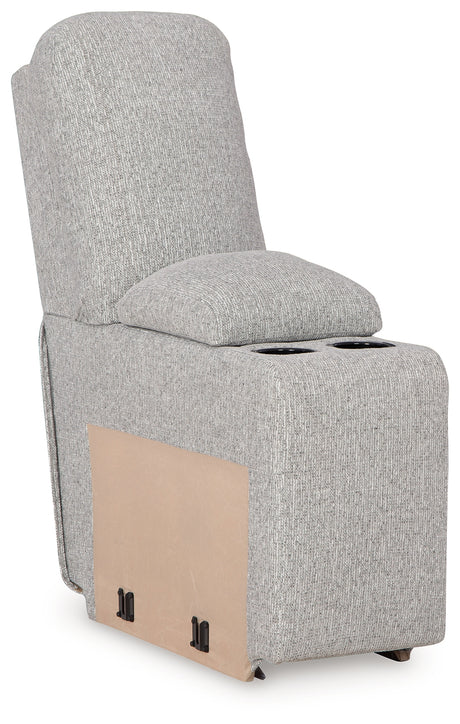 Acklen Place pewter 6-piece power reclining sectional front angle