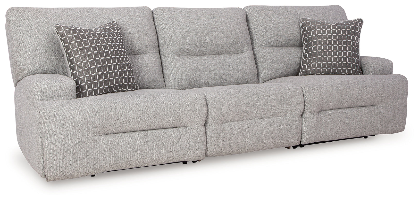 Side angle view of Acklen Place power reclining sectional