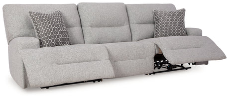 Reclining position view of Acklen Place sectional sofa