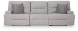 Power recliner detail of Acklen Place sectional sofa
