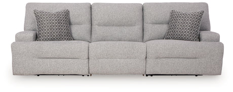 Power recliner detail of Acklen Place sectional sofa