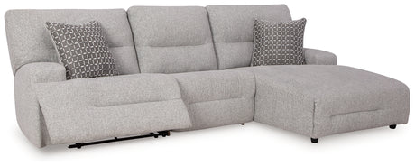Right-arm facing power reclining back chaise angle