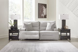 Acklen Place sectional loveseat fully reclined view