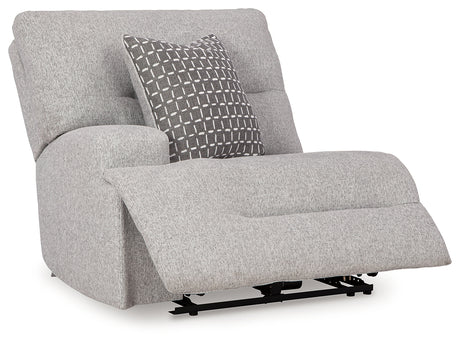 Acklen Place pewter 6-piece power reclining sectional front angle