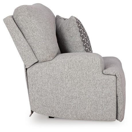 Acklen Place Pewter Performance Fabric,Next-Gen Nuvella™ 5-Piece Power Reclining Sectional - image 13