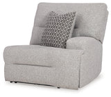 Acklen Place Pewter 5-Piece Power Reclining Sectional, view from front angle