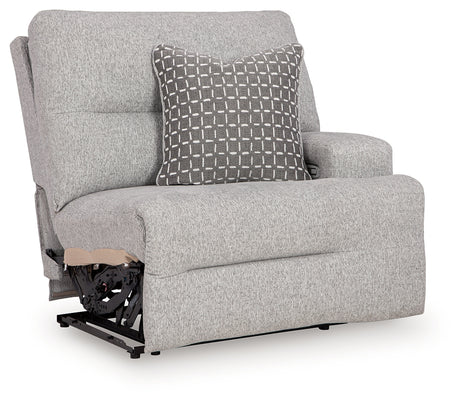 Acklen Place pewter 6-piece power reclining sectional front angle