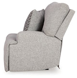 Acklen Place Pewter 5-Piece Power Reclining Sectional, view from front angle