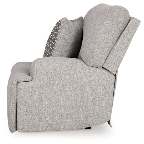Acklen Place pewter 6-piece power reclining sectional front angle