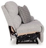 Acklen Place Pewter 5-Piece Power Reclining Sectional, view from front angle