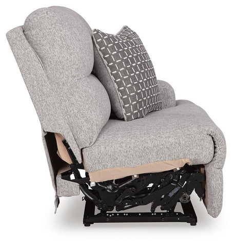 Acklen Place Pewter Performance Fabric,Next-Gen Nuvella™ 5-Piece Power Reclining Sectional - image 19