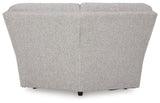 Acklen Place Pewter 5-Piece Power Reclining Sectional, view from front angle