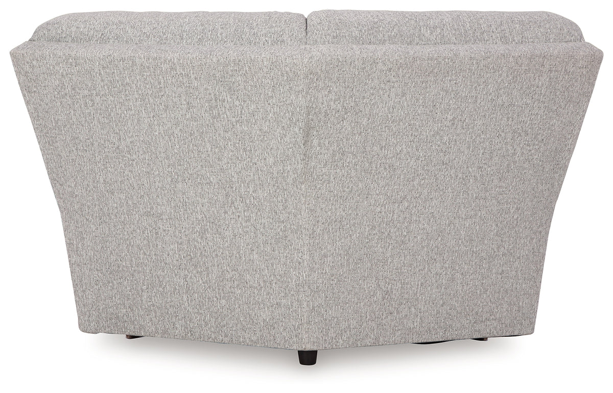 Acklen Place pewter 6-piece power reclining sectional front angle