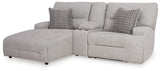 Left-arm facing power reclining chaise in Acklen Place sectional