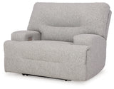 Side angle of closed Acklen Place recliner