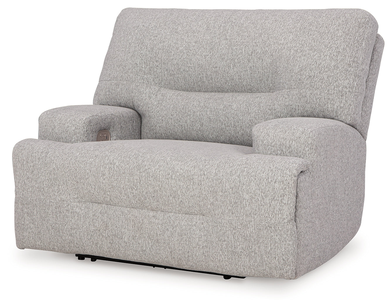 Side angle of closed Acklen Place recliner