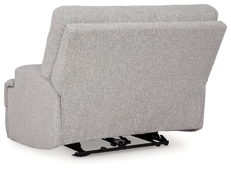 Back view of Acklen Place pewter recliner