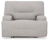Front close-up of Acklen Place pewter recliner
