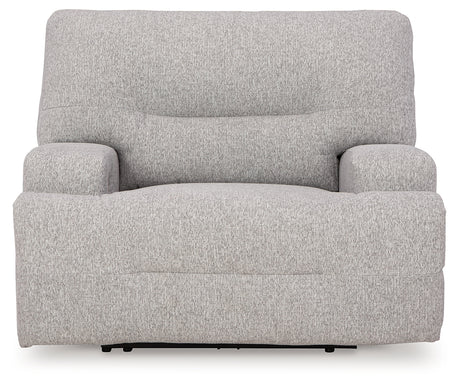 Front close-up of Acklen Place pewter recliner