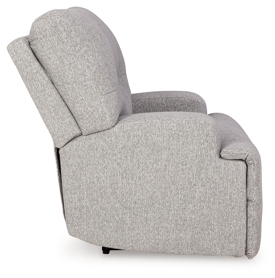 Reclining side view of Acklen Place recliner
