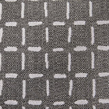 Pewter fabric and accent pillow close-up detail