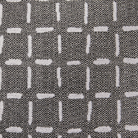 Pewter fabric and accent pillow close-up detail