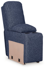 Sectional back view showing upholstery and frame