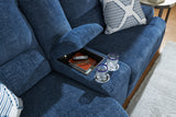 Console with storage and cup holders