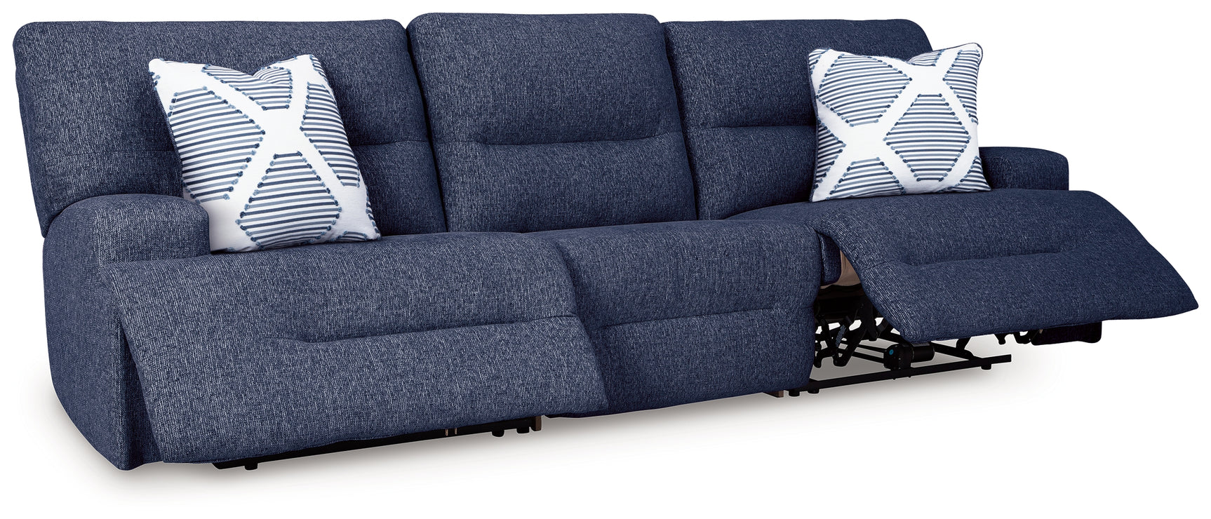 Acklen Place sectional sofa, angled open view with recliner extended