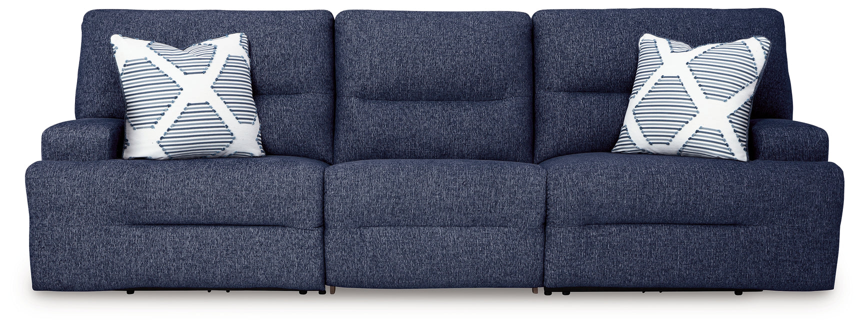 Acklen Place sectional sofa, head-on angle showing reclining function